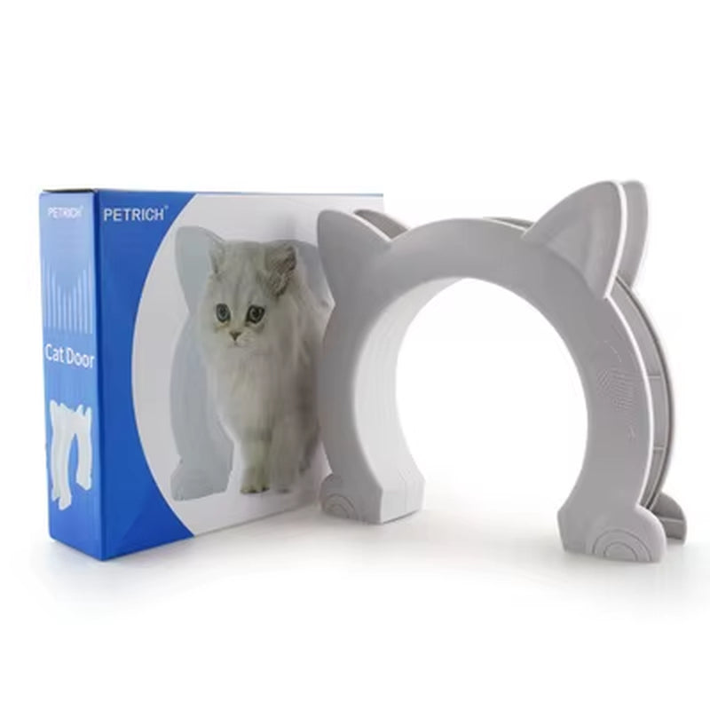 Cat Door Dog Hole Access Direction Controllable Toy for Pet Training Dog Cats Kitten ABS Plastic Small Pet Gate Door Kit Cat Dog