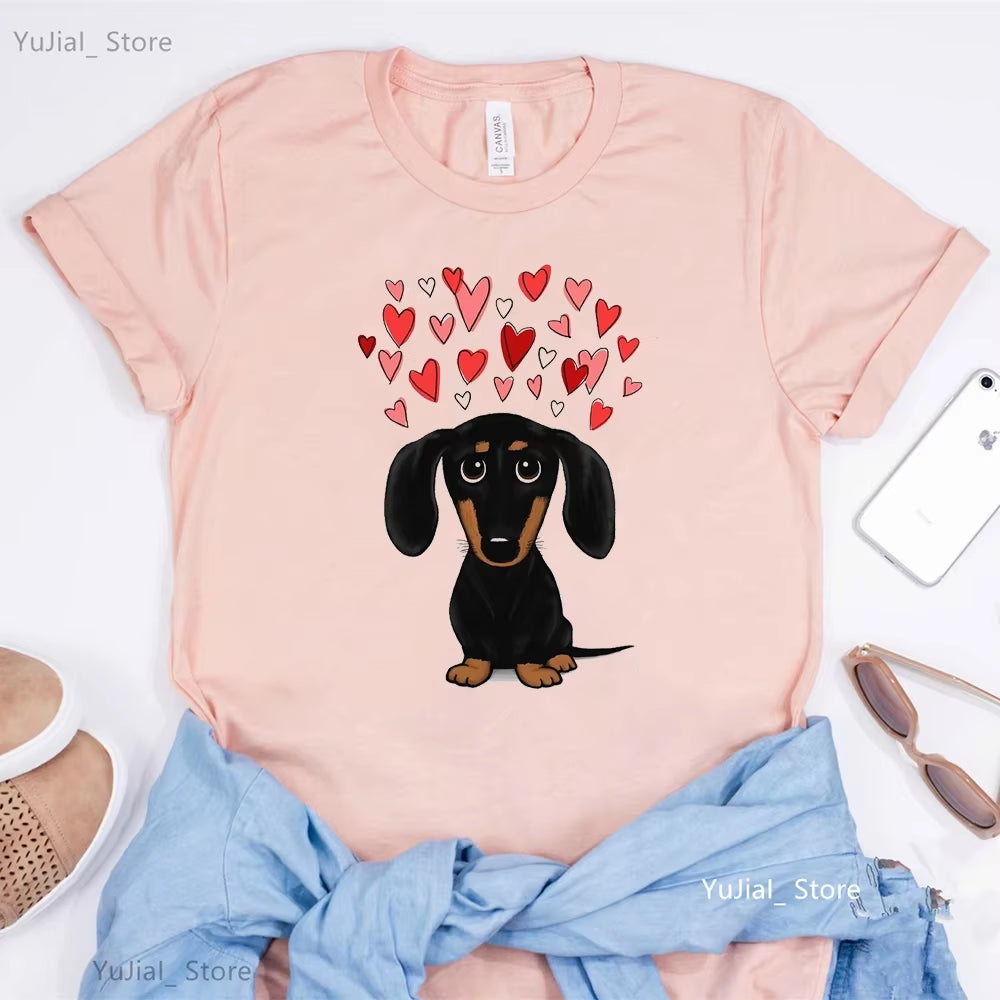 Schnauzer/Seymour/Yorkshire Terrier/Chihuahua/ Retriever/Pomeranian/Papillon Dog Vintage Portrait Print Women Summer T Shirt