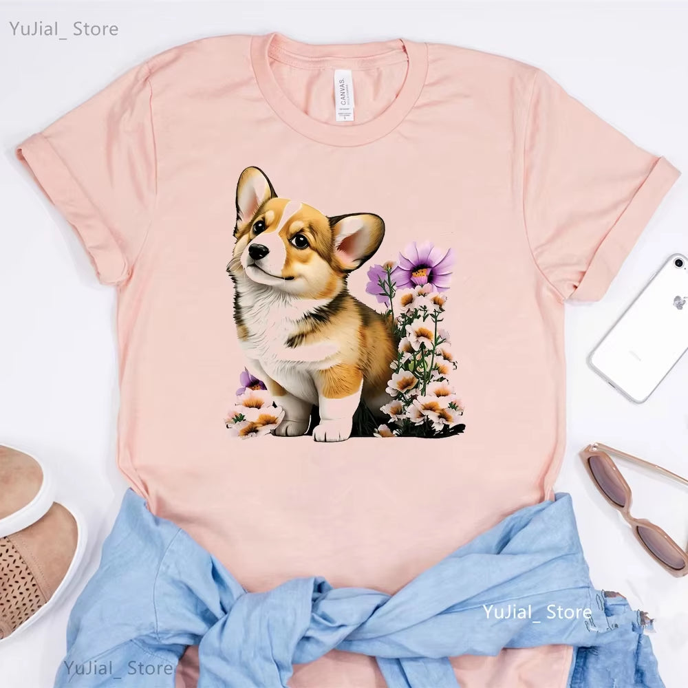 Schnauzer/Seymour/Yorkshire Terrier/Chihuahua/ Retriever/Pomeranian/Papillon Dog Vintage Portrait Print Women Summer T Shirt