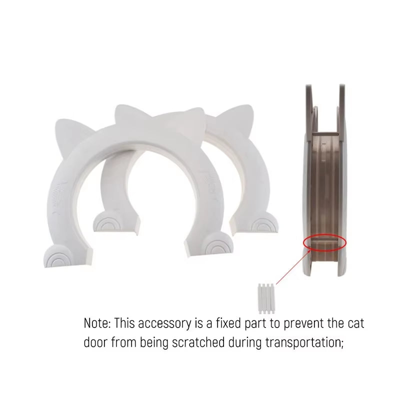 Cat Door Dog Hole Access Direction Controllable Toy for Pet Training Dog Cats Kitten ABS Plastic Small Pet Gate Door Kit Cat Dog