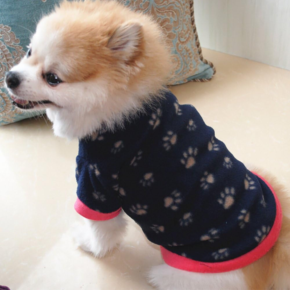 Sport Vest Winter Dog Clothes Jacket for Small Pets Puppy Clothing (L, Navy) (M, Navy)