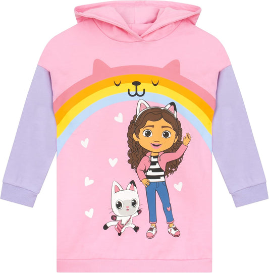 Gabbys Dollhouse Girls Hoodie | Pandy Paws Long Hoodie | Gabbys Dollhouse Clothes | Pink 7