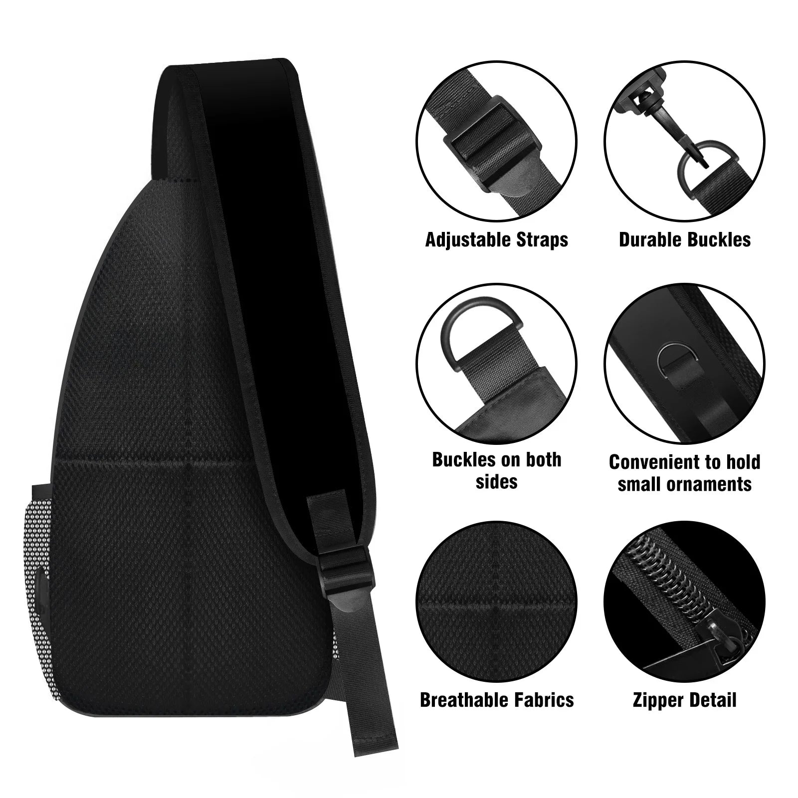 Sling Bag Backpack for Men Women Vacekoe Crossbody Shoulder Chest Day Pack Outdoor Travel Camping Daypack Dog Footprints