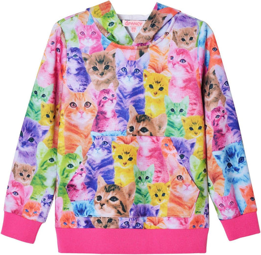 Girls Oversized Sweatshirts Long Sleeve Casual Pullover Tops Crewneck Loose Sweatshirts for Kids