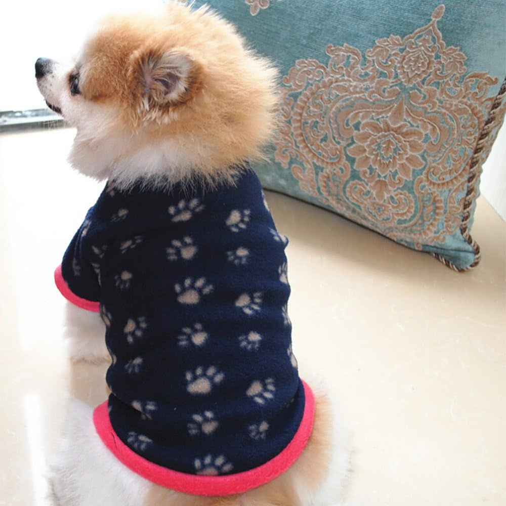 Sport Vest Winter Dog Clothes Jacket for Small Pets Puppy Clothing (L, Navy) (M, Navy)