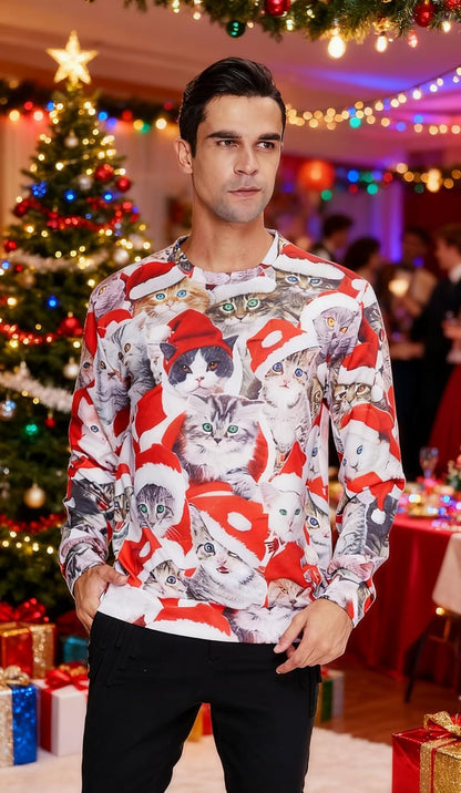 Christmas Sweatshirt for Men Women Funny Pullover Xmas Top