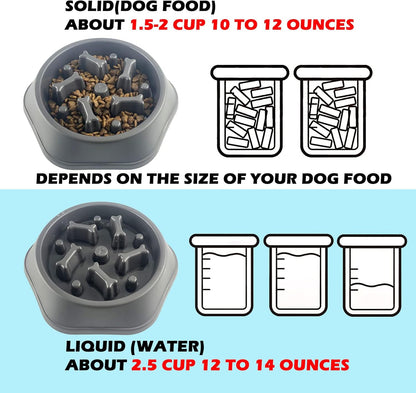 Slow Feeder Dog Bowl anti Gulping Healthy Eating Interactive Bloat Stop Fun Alternative Non Slip Dog Slow Food Feeding Pet Bowl Slow Eating Healthy Design for Small Medium Size Dogs